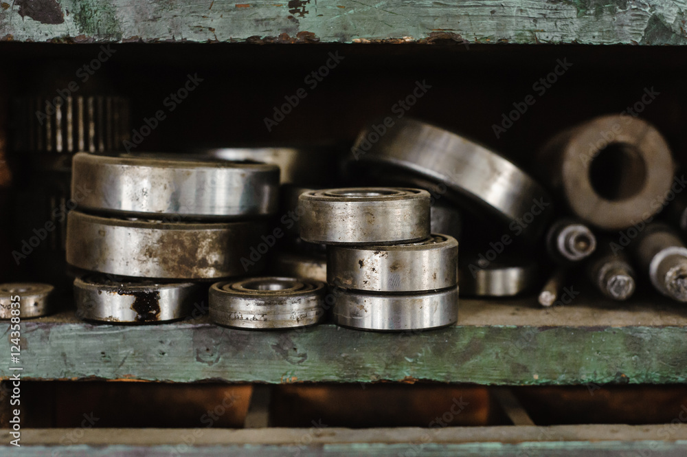 Old workshop with machine gear Old workshop with machine gear