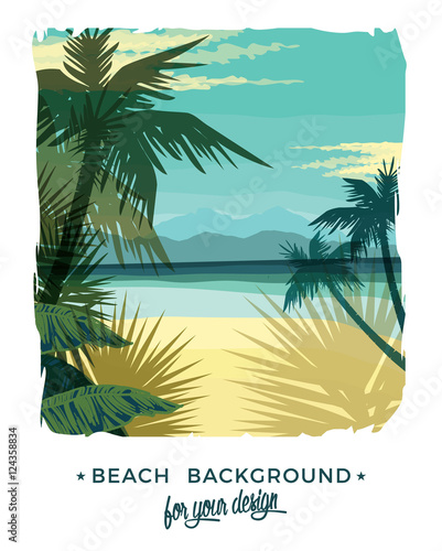 Beach summer background.