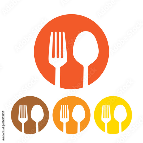 Fork and spoon besteck icon vector
