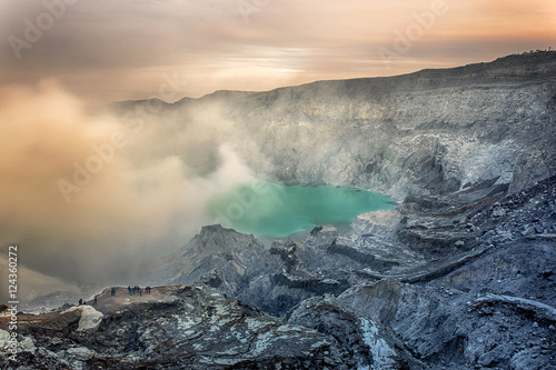 Принти на полотні Crater of volcano Ijen. Java. Indonesia.