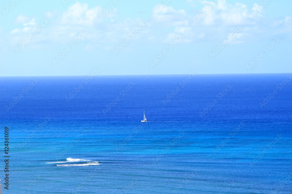 Yacht sailing in Hawaii