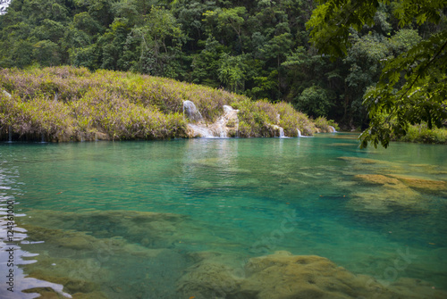 The waterfalls of Semuc Champey  Guatemala.