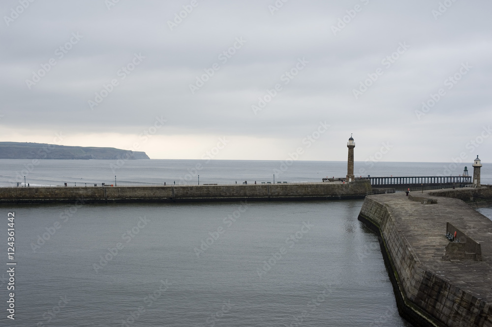 Stone piers, Whitby harbour