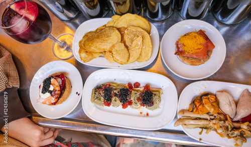 Canvas Print Tapas, Barcelone, Spain, Food and Drink