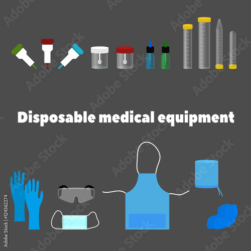 disposable medical equipment, tools and work clothes