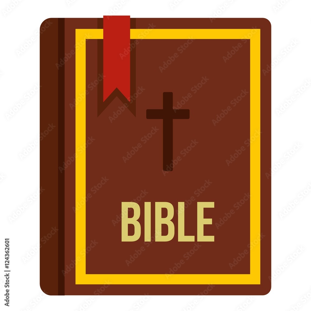 Obraz premium Bible book icon. Flat illustration of Bible vector icon for web design