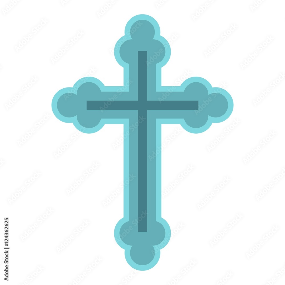 Christian cross icon. Flat illustration of cross vector icon for web design Christian cross icon. Flat illustration of cross vector icon for web design