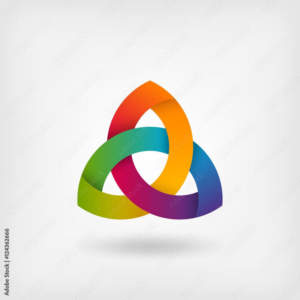 triquetra symbol in rainbow colors triquetra symbol in rainbow colors