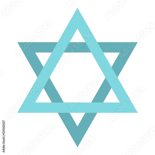 Star of David icon. Flat illustration of star of David vector icon for web design