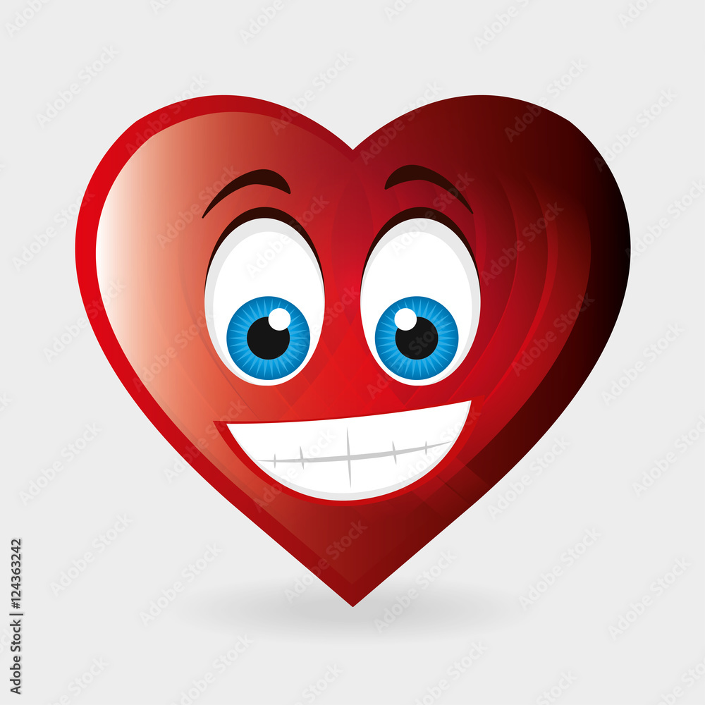 heart character happy and blue eyes vector illustration eps 10 heart character happy and blue eyes vector illustration eps 10