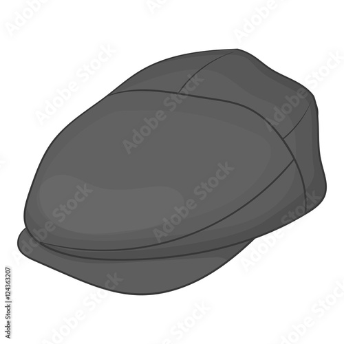 Cap driver icon. Gray monochrome illustration of cap driver vector icon for web