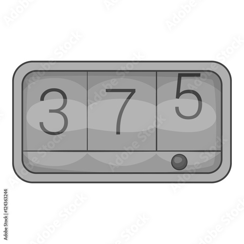 Taximeter icon. Gray monochrome illustration of taximeter vector icon for web