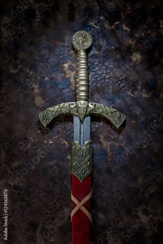 Ancient sword on a beautiful background