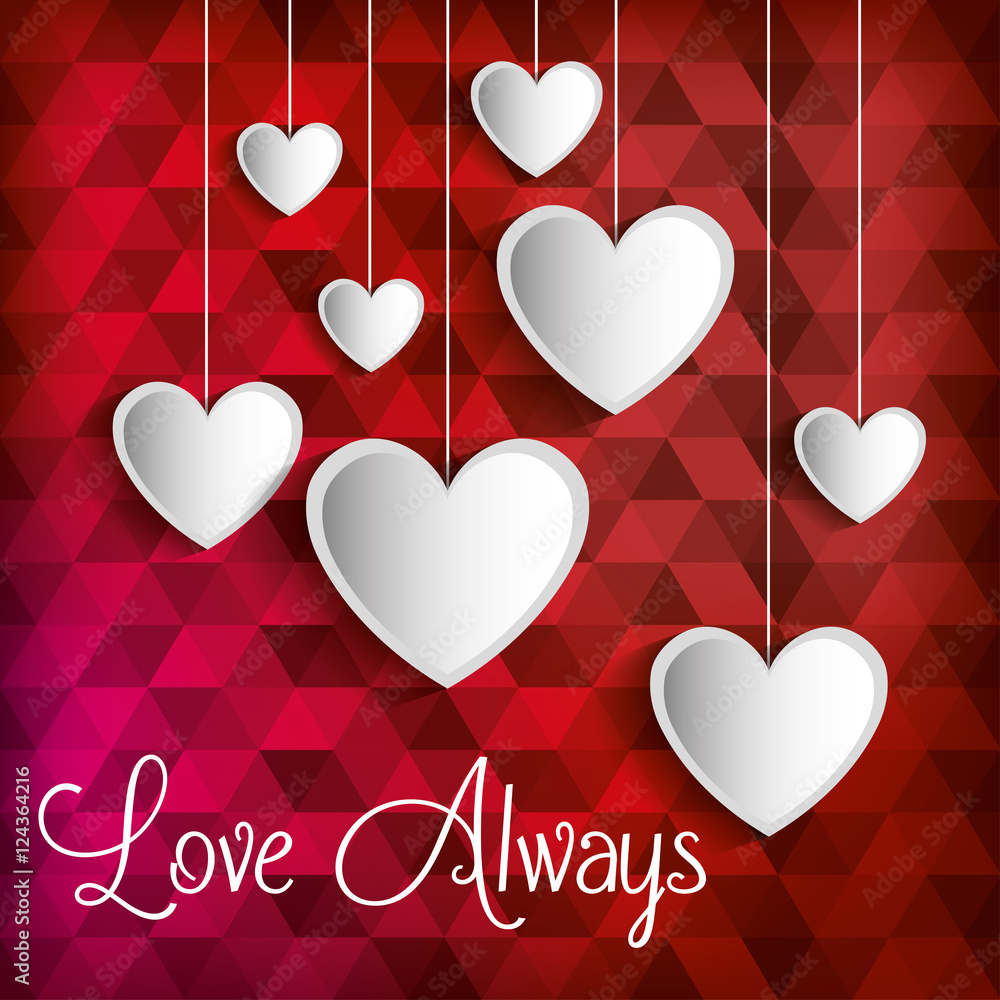 poster love always heart hanging vector illustration eps 10 poster love always heart hanging vector illustration eps 10