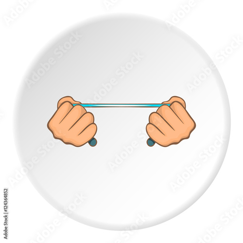 Hands stretch expander icon. Cartoon illustration of hands stretch expander vector icon for web