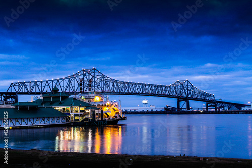 Baton Rouge Bridge Blue photo