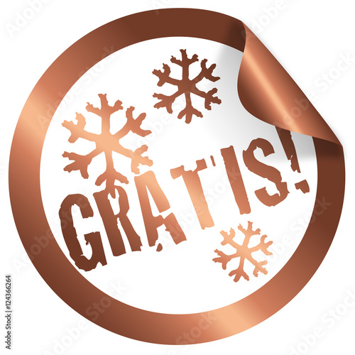 Button Aufkleber Gratis Kupfer 