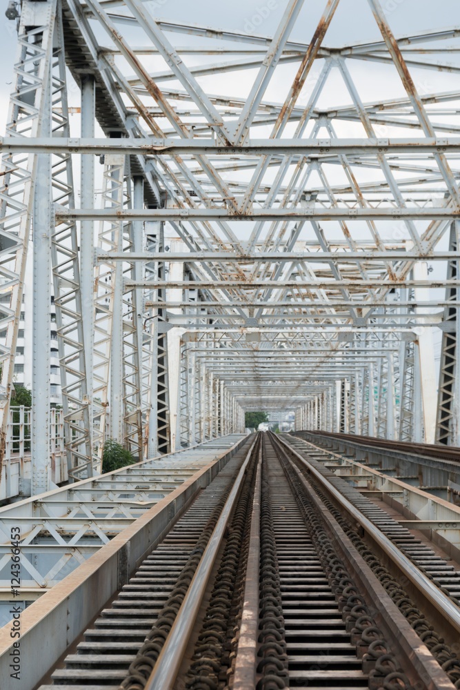 iron bridge and railway iron bridge and railway