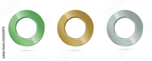 Vector illustration metal ring with a smooth gloss finish