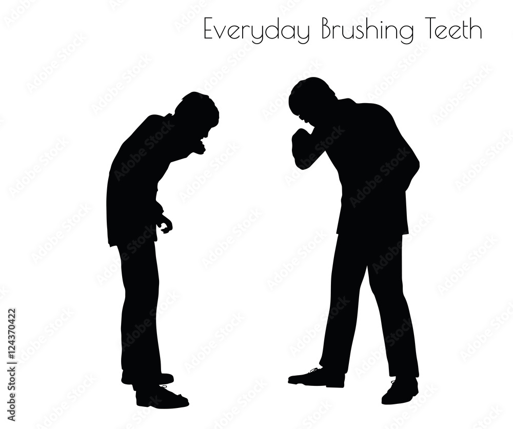 man in Everyday Brushing Teeth
