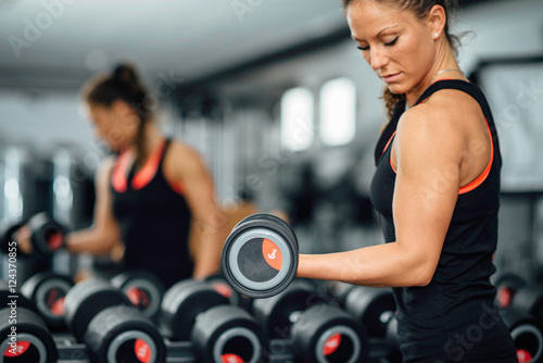 Fotografija Exercising in gym