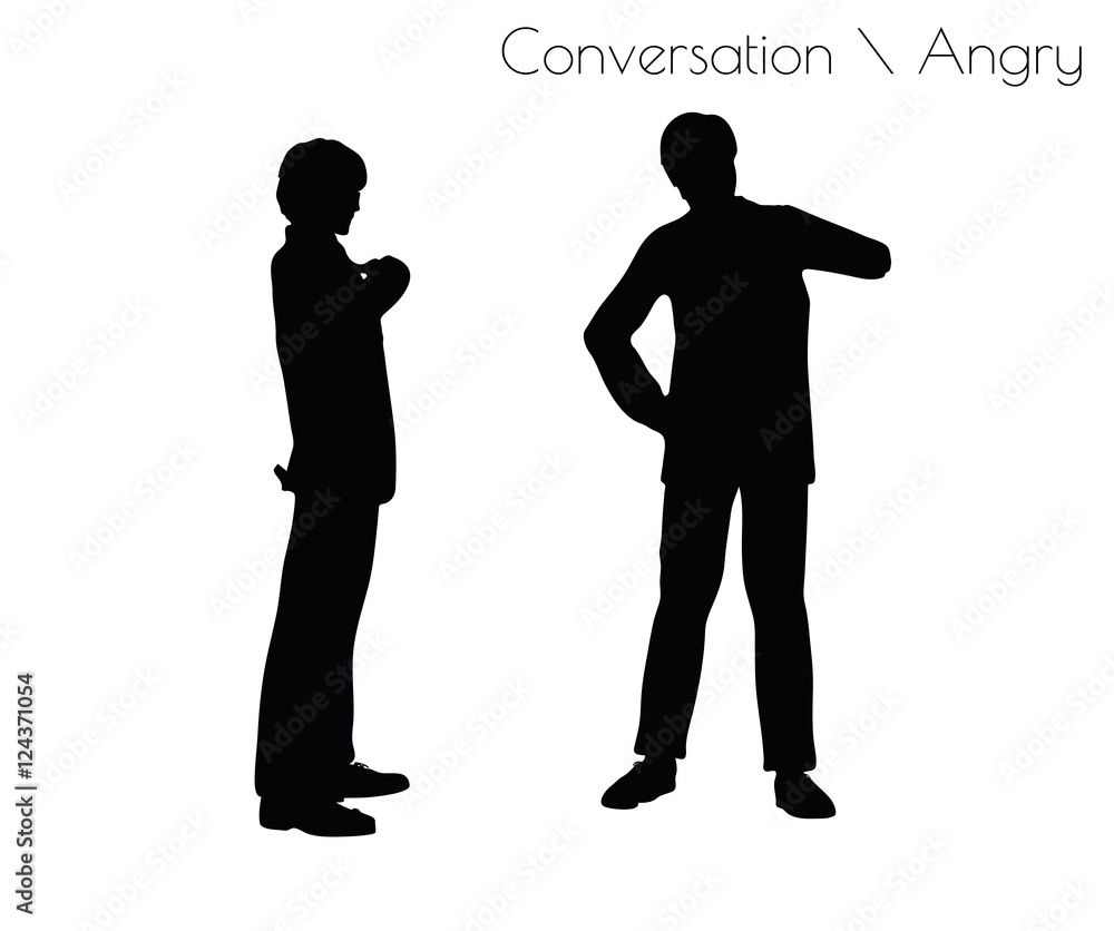 man in Conversation Angry pose