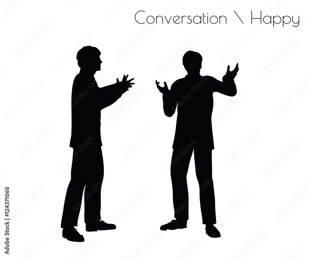 man in Conversation Happy Talk