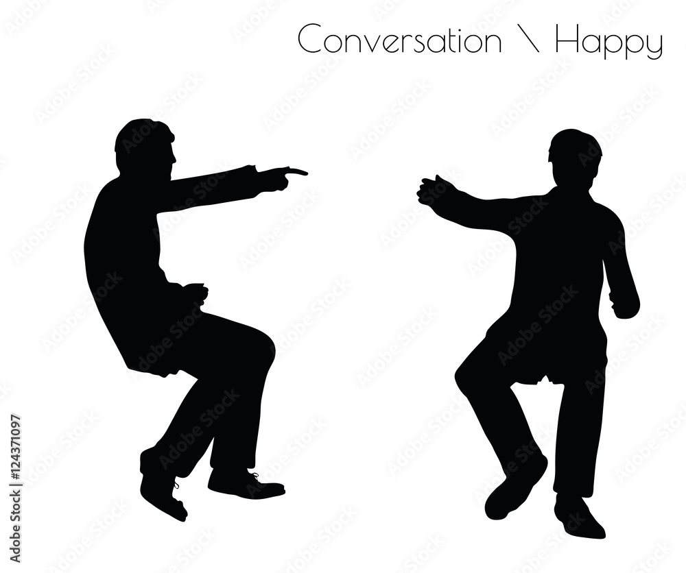 man in Conversation Happy Talk