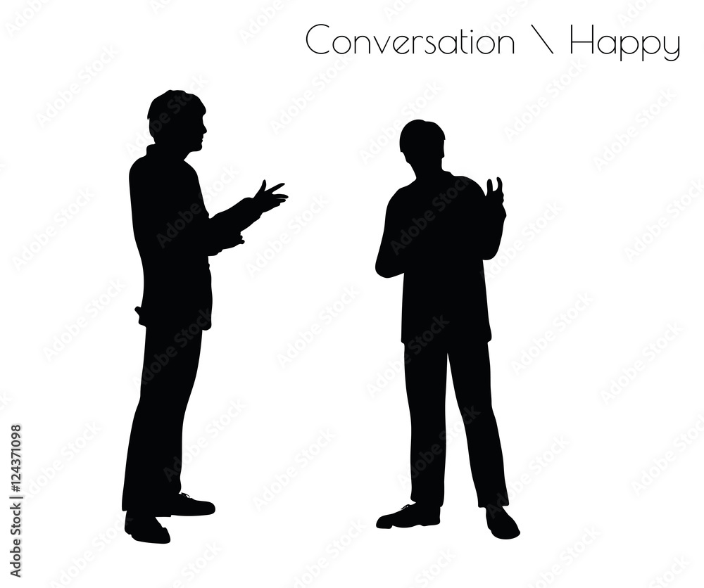 man in Conversation Happy Talk