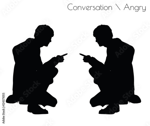 man in Conversation Angry pose