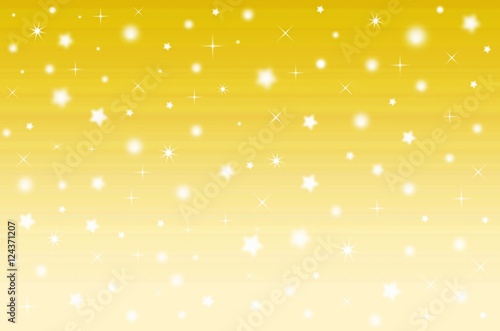 Lights and stars on golden background