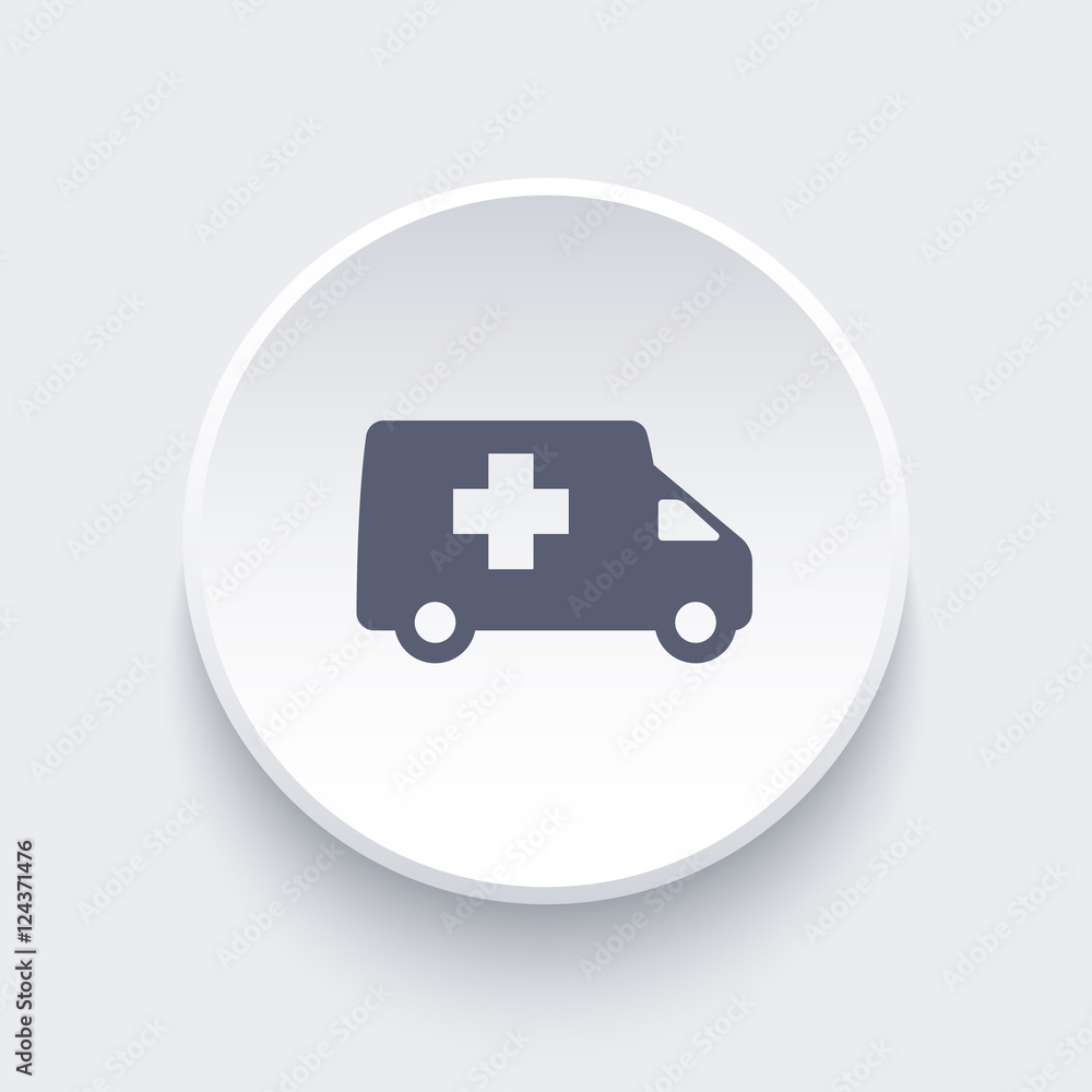 ambulance car round icon ambulance car round icon