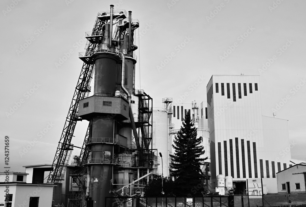 Obraz premium Factory. Industrial building concept.