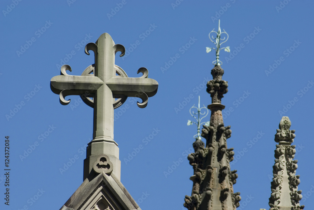 Cross And Church Spires