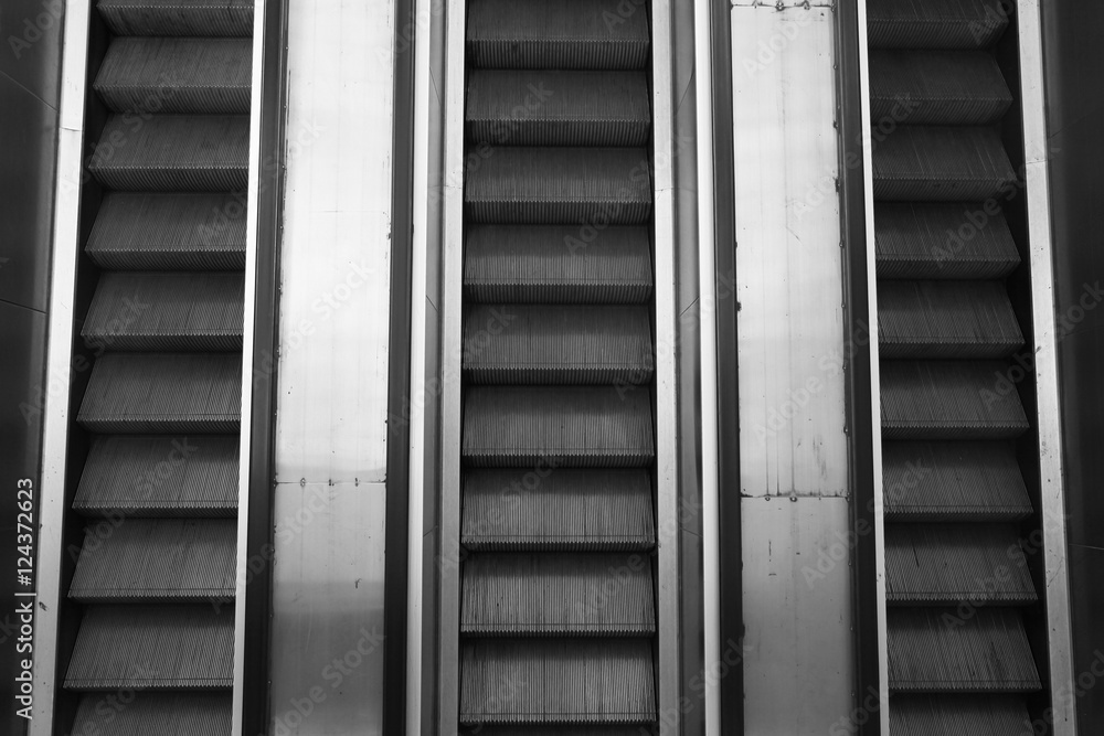 Escalator step moving up Escalator step moving up