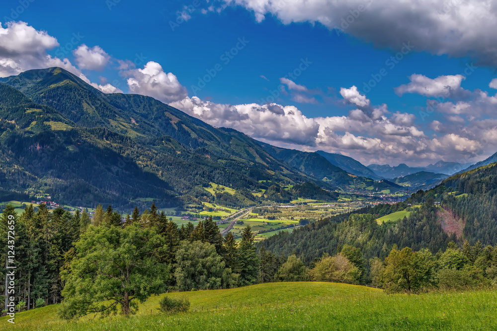 View of valley, Austria