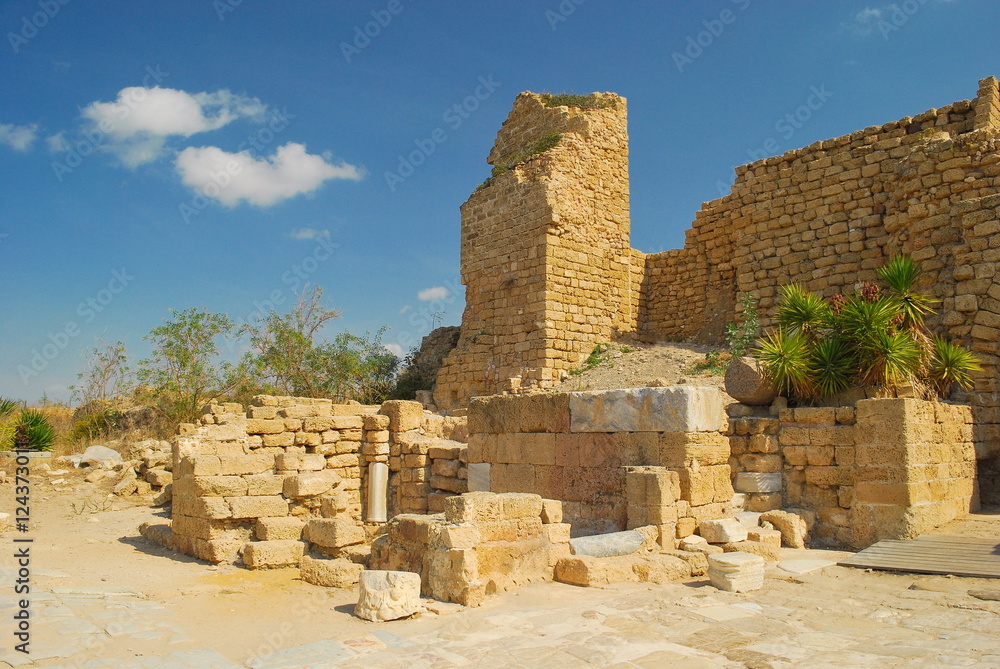 The ruins of an ancient fortress in Israel