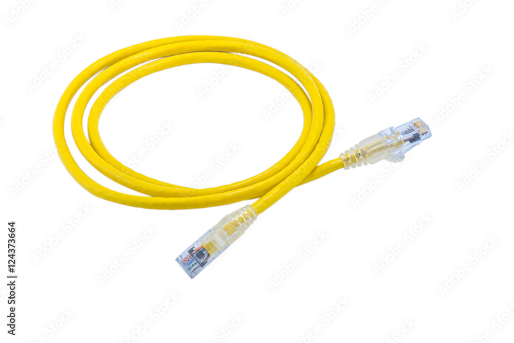 UTP cable patch cord, isolated on white background UTP cable patch cord, isolated on white background