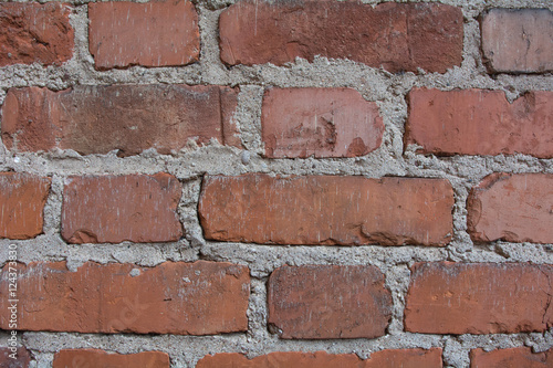 Red Brick Wall Background 