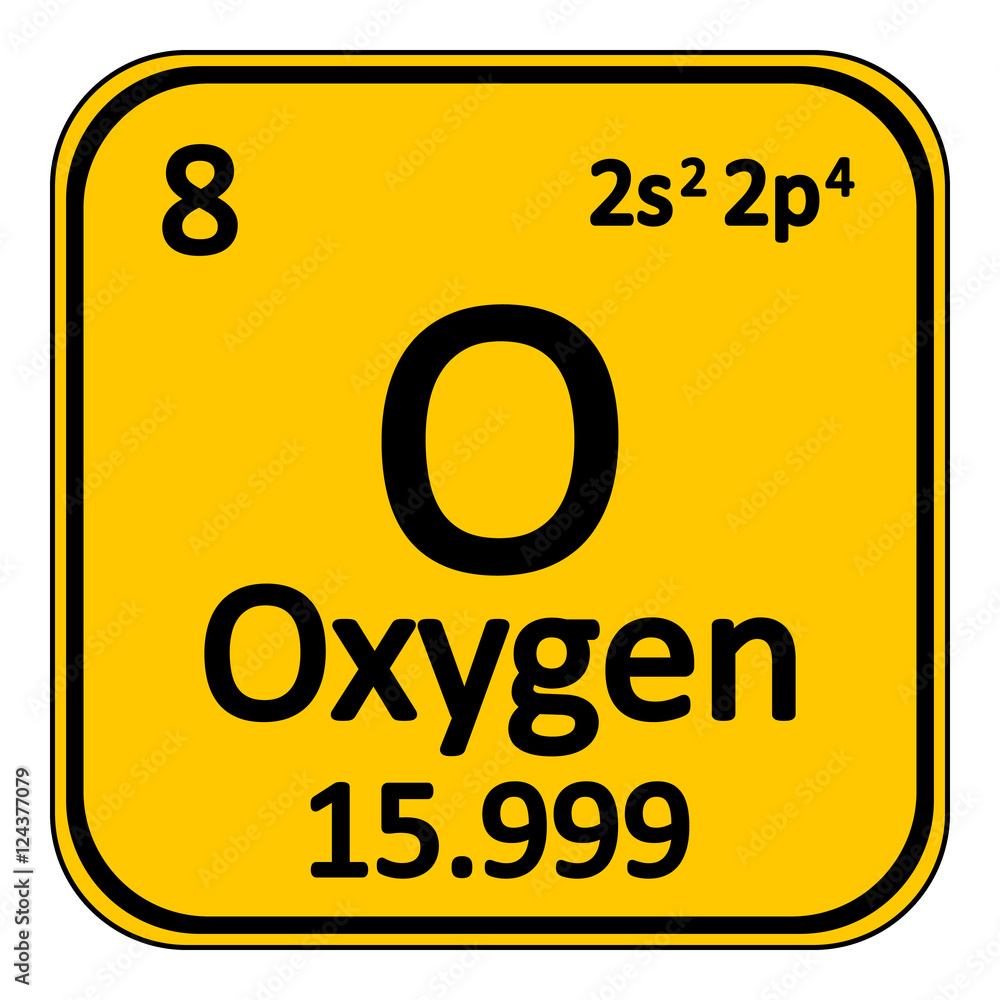 Periodic table element oxygen icon. Stock Vector | Adobe Stock