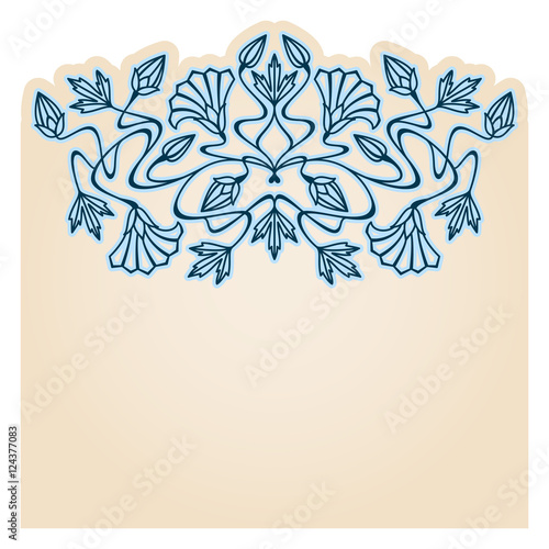 Vector art nouveau card.