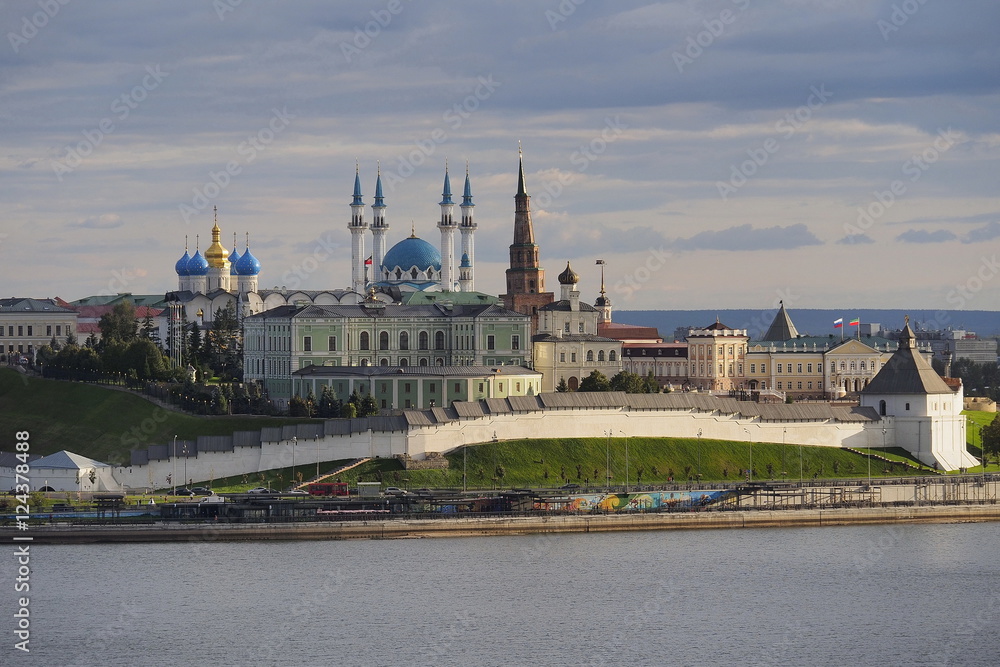 Fototapeta premium Kremlin at sunset in city Kazan, Russia