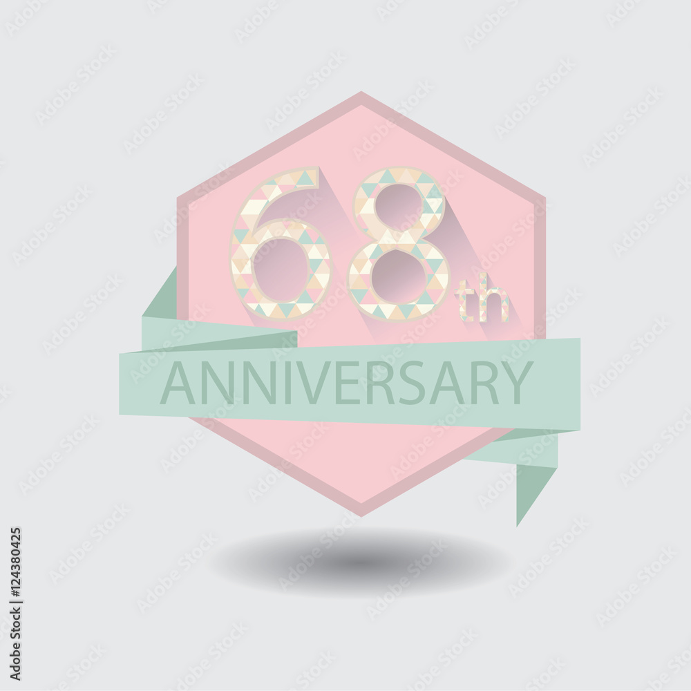 68th aniversary celebration design badge 68th aniversary celebration design badge