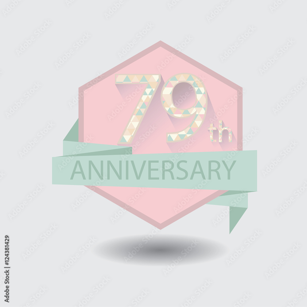 79th aniversary celebration design badge 79th aniversary celebration design badge