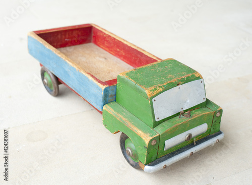 Vintage wooden toy truck