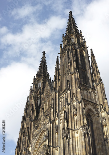 St. Vitus' Cathedral Tower in the city of Prague