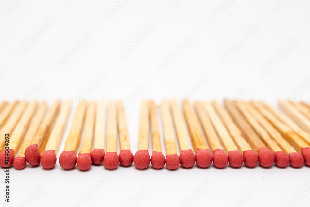 Matches stick on white background isolated close up. Matches stick on white background isolated close up.
