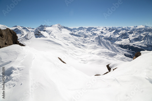 Kitzsteinhorn - Kaprun ski area during sunny wather in spring season 2016
