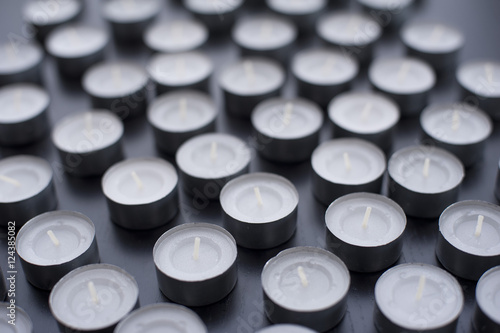 Valokuva Collection of unlit Christmas candles
