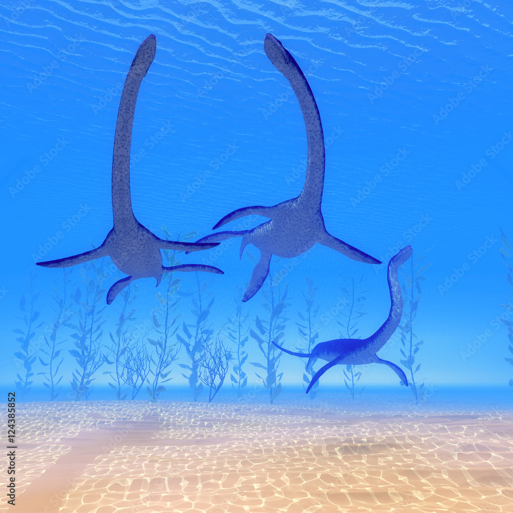 Plesiosaurus Reptiles Undersea Plesiosaurus marine reptile dinosaurs
